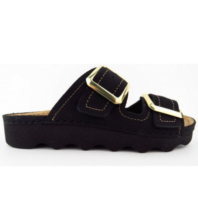 Rohde Nubuk Pantolette in SCHWARZ Rohde Nubuk Pantolette in SCHWARZ