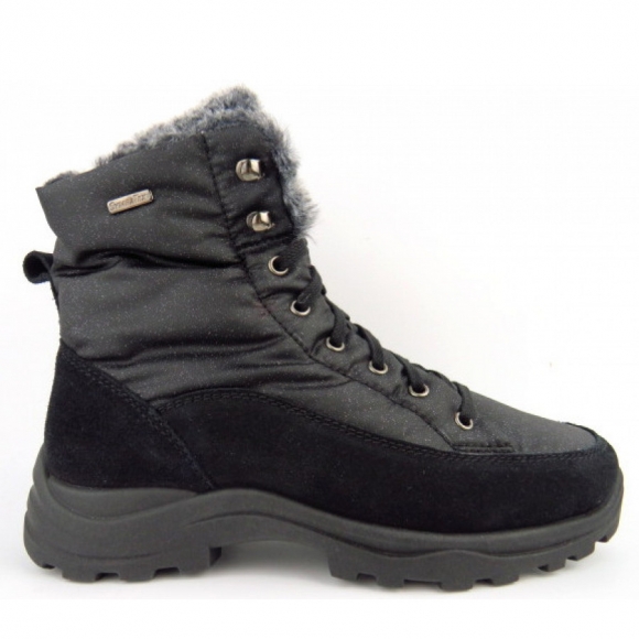 Rohde Velour/Glitter schw. H Stiefelette in SCHWARZ