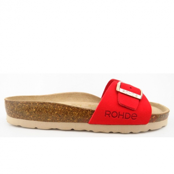 Rohde Velour Pantolette in ROT