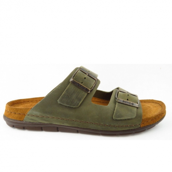 Rohde Brushleder olive Pantolette in OLIVE