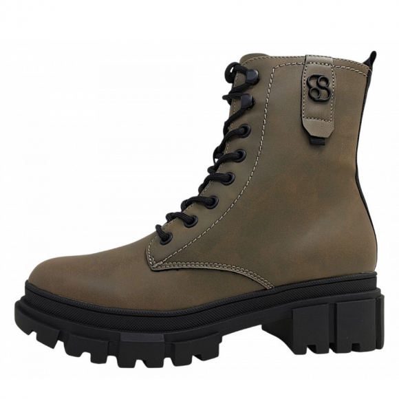 s.Oliver Schnürstiefel in Dark taupe 348