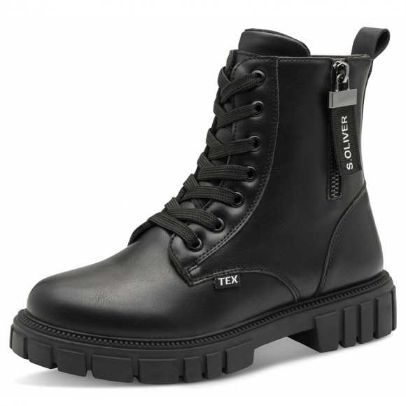 s.Oliver S.Oliver Schnürstiefel in black