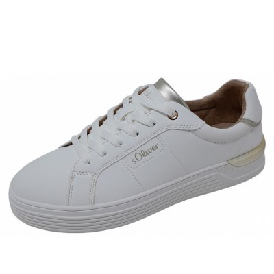 s.Oliver sportlicher Schnürer in weiss silber