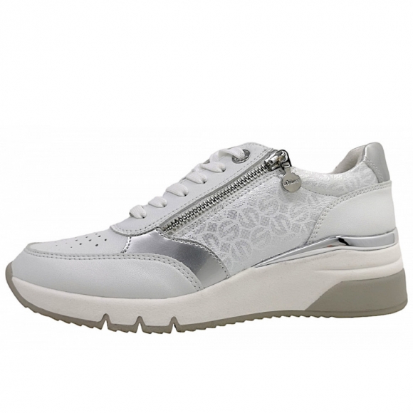s.Oliver sportlicher Schnürer in 193 white/silver