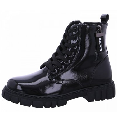 s.Oliver Schnürstiefel in 018 black patent s.Oliver Schnürstiefel in 018 black patent