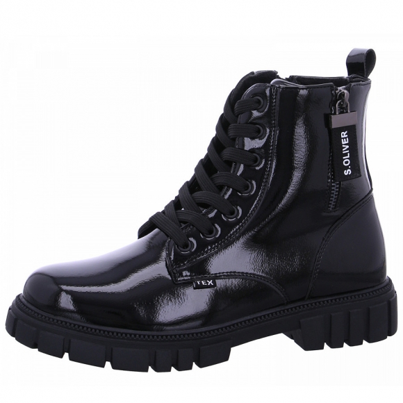 s.Oliver Schnürstiefel in 018 black patent