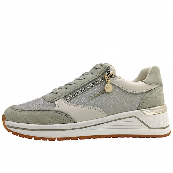 s.Oliver sportlicher Schnürer in sage comb. 711