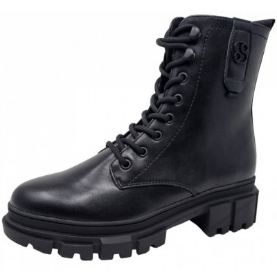 s.Oliver Schnürstiefel in black