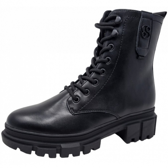 s.Oliver Schnürstiefel in black