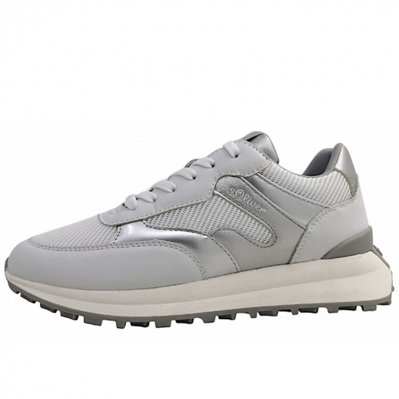 s.Oliver sportlicher Schnürer in white/silver 193