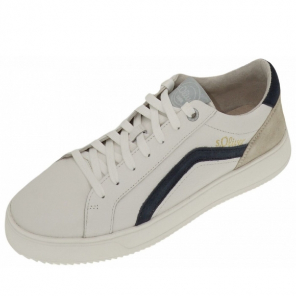 s.Oliver Men Lace-up Sneaker in 1 WHITE/BLUE