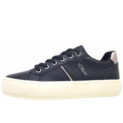 s.Oliver sportlicher Schnürer in 001 black