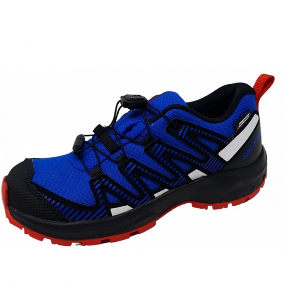 Salomon XA Pro V8 CSWP J Wanderschuh in blue/blk/red