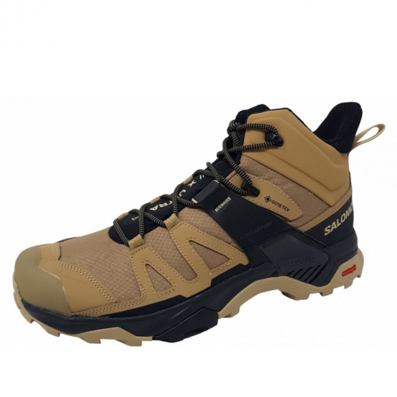 Salomon X Ultra 4 MID GTX Wanderschuh in kelp black safari