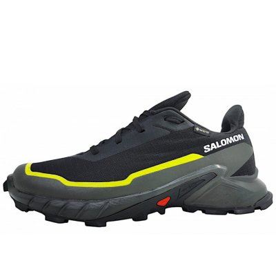 Salomon Alphacross 5GTX Wanderschuh in black/peat/sulph Salomon Alphacross 5GTX Wanderschuh in black/peat/sulph