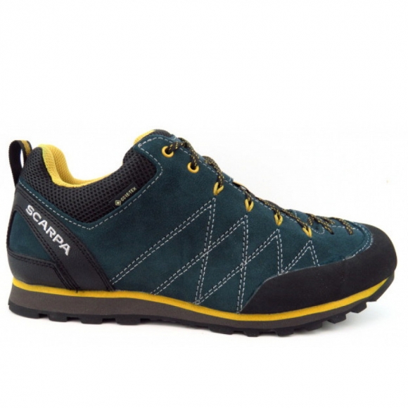 Scarpa Crux GTX petrol Wanderschuh in petrol mustard