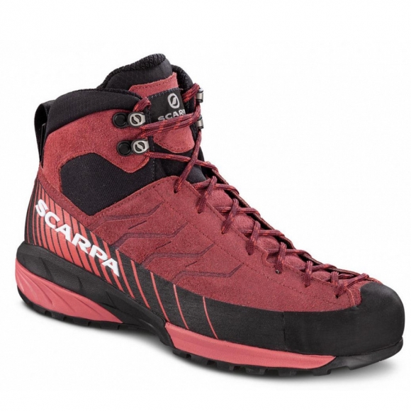 Scarpa Mescalito Mid GTX WMN Wanderstiefel in brown rose/red