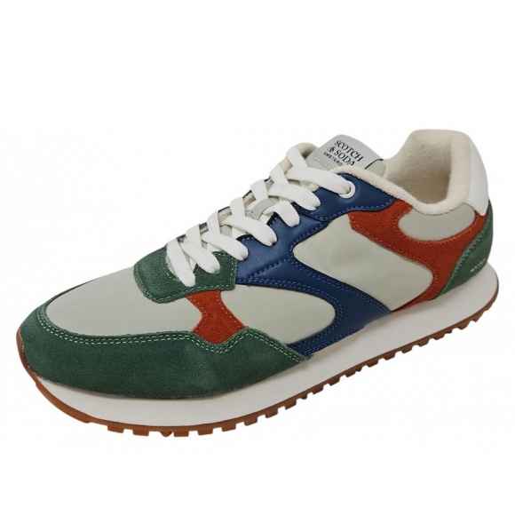Scotch & Soda Cleave Sneaker in green white blue