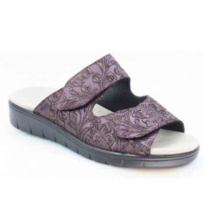 Semler Dunja Paisley cassis Pantolette in cassis dunkelrot Semler Dunja Paisley cassis Pantolette in cassis dunkelrot