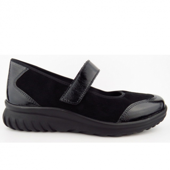 Semler Lena Lack Chevreau Spangenballerina in SCHWARZ