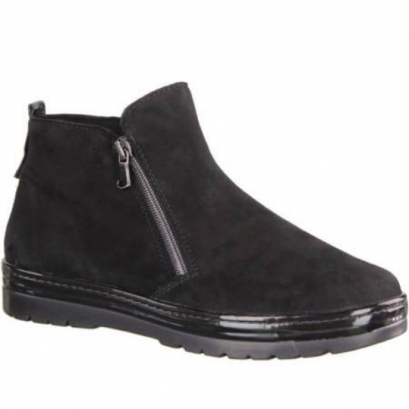 Semler Samtchev./Lack schwarz Stiefelette in schwarz