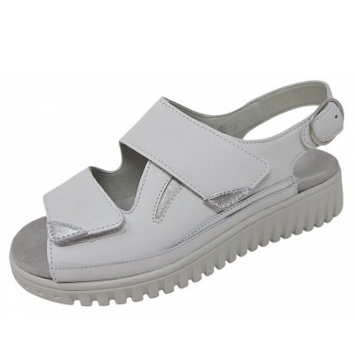 Semler Clara Weite H Sandale in weiss silber