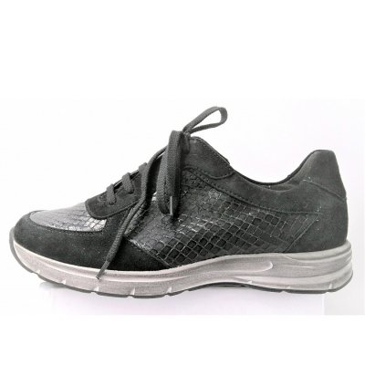 Semler Samt-Chev. Viper schwarz Sneaker in schwarz