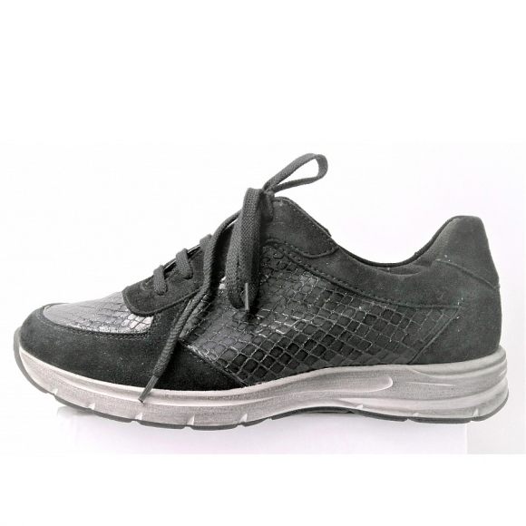 Semler Samt-Chev. Viper schwarz Sneaker in schwarz