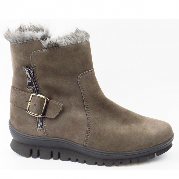 Semler Samtchev. Fell grau Stiefelette in grau