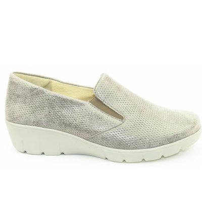 Semler Velour Metall panna Slipper in panna