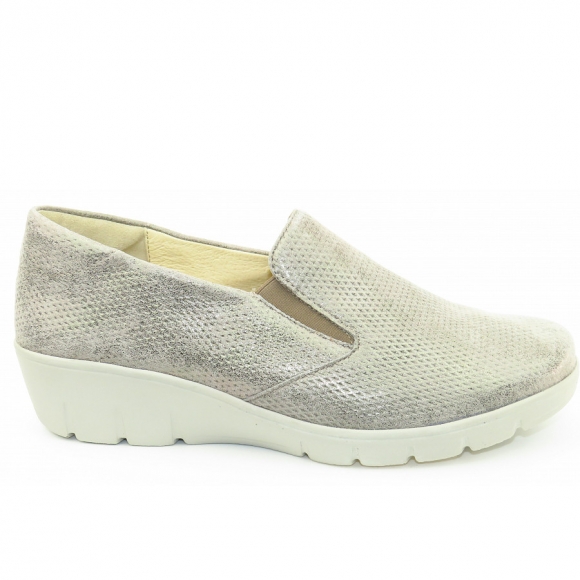 Semler Velour Metall panna Slipper in panna