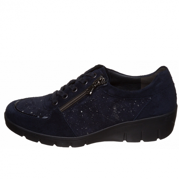 Semler Judith Samt Midnight ocea Schnürer in Glitter Lack Midnight Oce