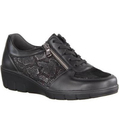 Semler Judith 30 Lack/Soft schw. Schnürer in schwarz