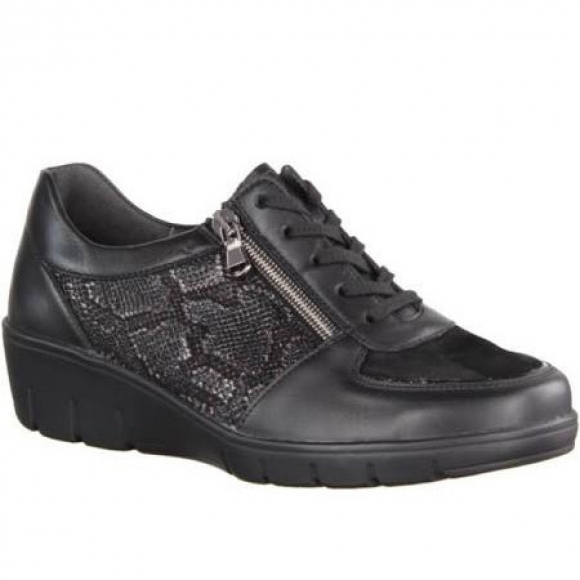 Semler Judith 30 Lack/Soft schw. Schnürer in schwarz