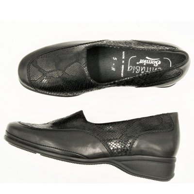 Semler RIA Soft-N/Pythona-Elast Slipper in schwarz, Deckblatt Python Semler RIA Soft-N/Pythona-Elast Slipper in schwarz, Deckblatt Python