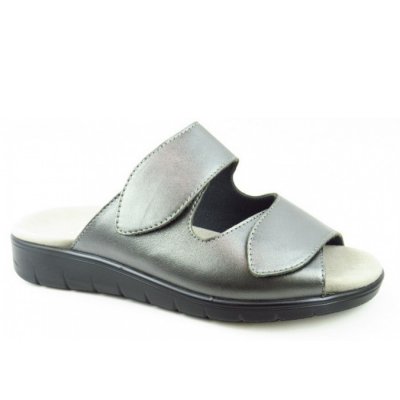 Semler Dunja Nappa Metallic anthrazit Pantolette in anthrazit