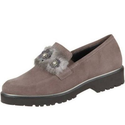 Semler Samtchev. fango Slipper in hellgrau