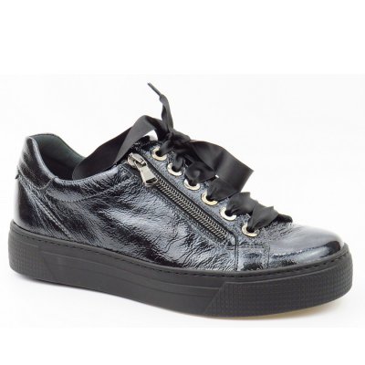 Semler Knautschlack grau/schw. Sneaker in Grau