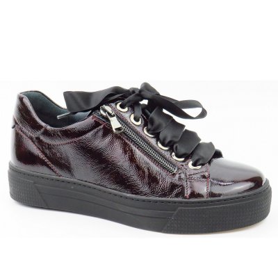 Semler Knautschl. cassis/rot Sneaker in cassis