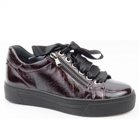 Semler Knautschl. cassis/rot Sneaker in cassis