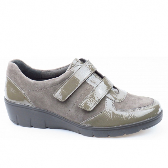 Semler Judith Nubuk/Lack fango Sneaker in fango