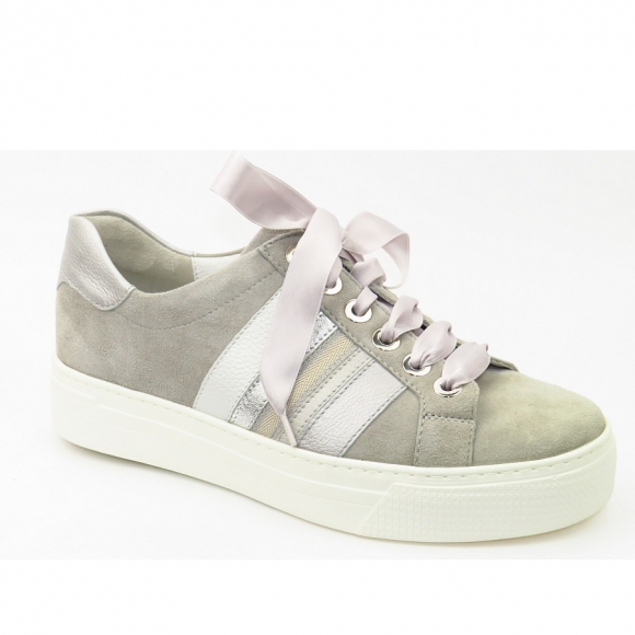 Semler Samtchevr. grau kombi. Sneaker in perle