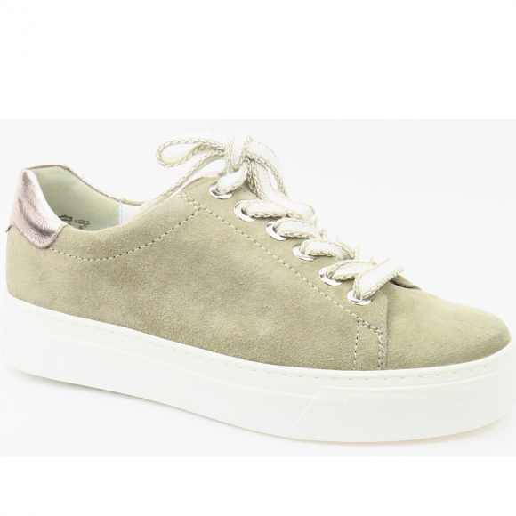 Semler Nubuk/Met. khaki/puder Sneaker in khaki/puder
