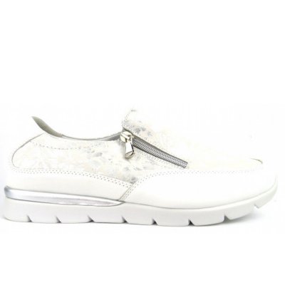 Semler Nappa/Nubuk weiss/silb. Slipper in weiß/silber