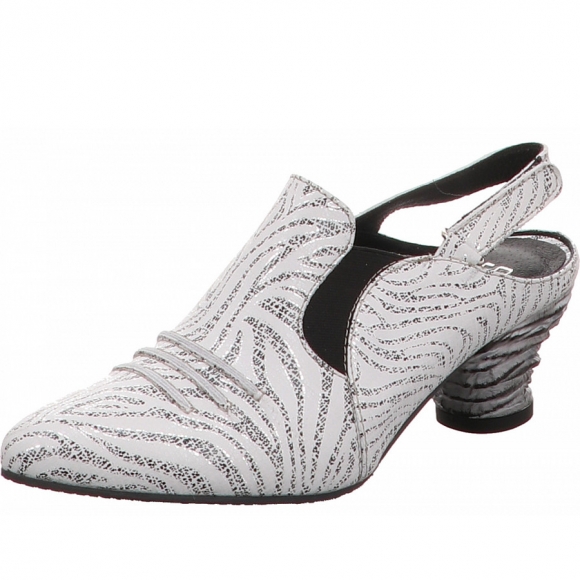 Simen Slingpumps in weiß kombi.