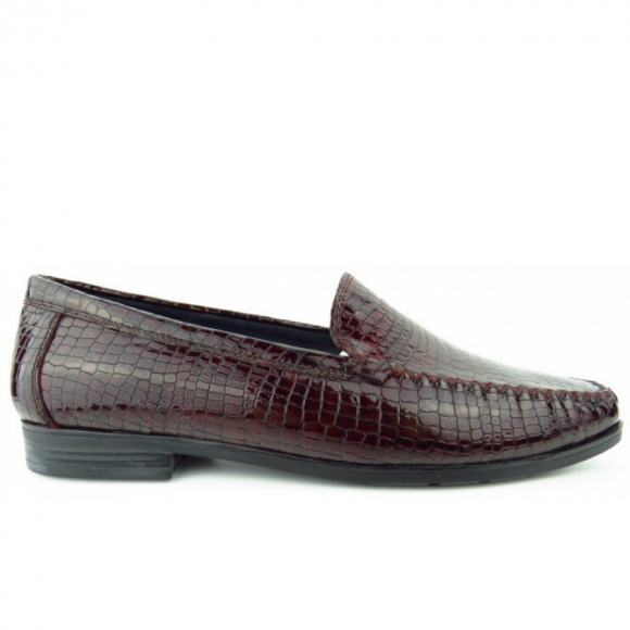 Sioux CAMPINA HW MINOT Slipper in Magenta Rotbraun Kroko