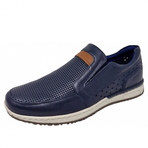 Sioux Cayhall 700 Slipper in dkl. blau