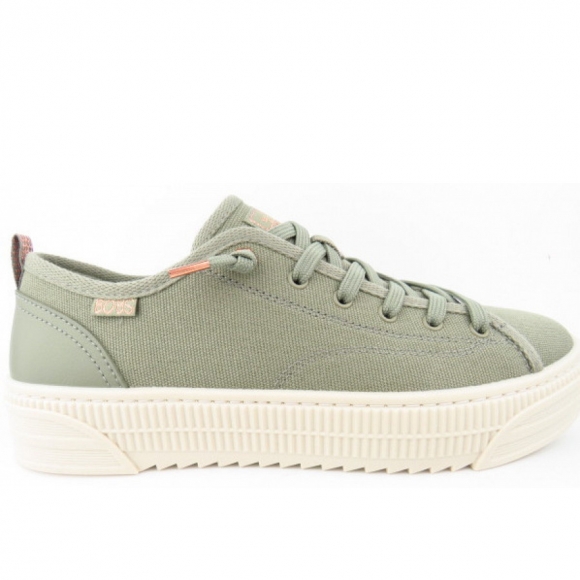 Skechers Bobs Copa oliv Canvas Slipper in Grün