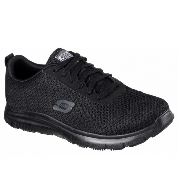Skechers Workslip Resistant sportlicher Schnürer in black