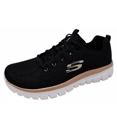 Skechers Graceful Sneaker low in black gold white Skechers Graceful Sneaker low in black gold white